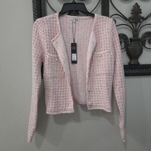NWT Fashion Nova Barbie Pink Tweed Blazer
